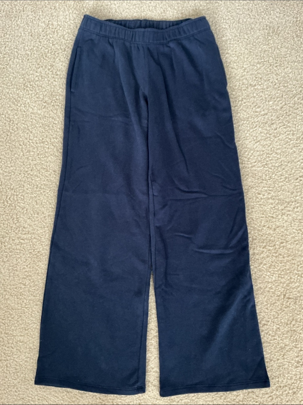 Hollister Feel Good Navy Blue Baggy Wide-Leg Women’s Sweatpants - Size XS Long